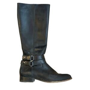 Women’s Size 8.5, Leather Black FRYE Riding Boots w/buckle